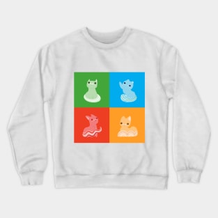 Four cute cartoon cats Crewneck Sweatshirt